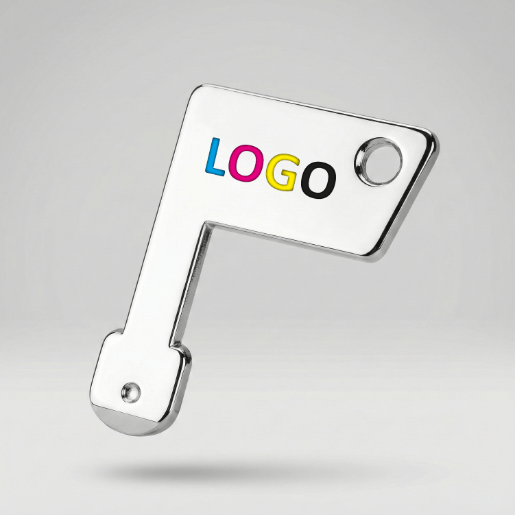 Moderner SIMSON-Schlüssel mit vertieften bunten Logo