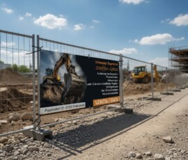 Bauzaunbanner Bauzaunbanner_Götze_Baggerbetrieb_Pippelsdorf