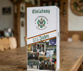Einladungskarten Eine individuell gestaltete Einladungskarte für einen Schützenverein in Saalfeld