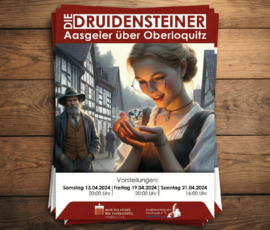 Theaterflyer Individuell gestaltete Flyer für eine Theateraufführung im Haus des Volkes in Probstzella