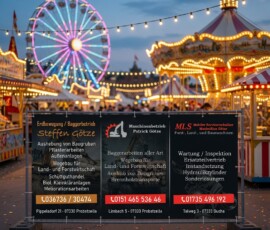 Bannerwerbung bauzaunbannerwerbung_baggerbetrieb_götze_Maschinenbetrieb_götze_Mobiler_servicetechniker_götze