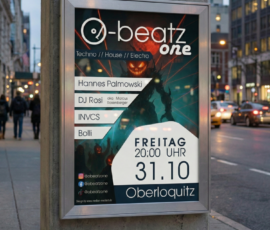 Eventplakate Individuell bedruckte Plakate für eine Technoveranstaltung in Oberloquitz