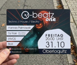 Eventflyer Individuell bedruckte Flyer für eine Technoveranstaltung in Oberloquitz