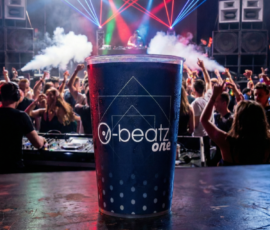 Trinkbecher Individuell bedruckte Getränkebecher für eine Technoveranstaltung in Oberloquitz